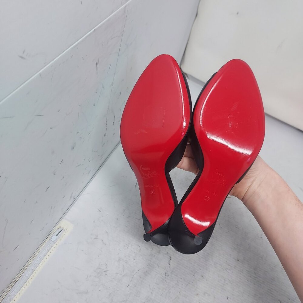 CHRISTIAN LOUBOUTIN Me Dolly Leather Black Mule Sandal - Picture 2 of 11